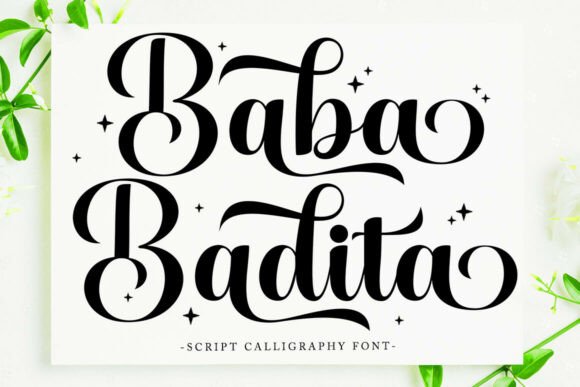 Baba Badita: The Elegant Script Font That Elevates Your Work