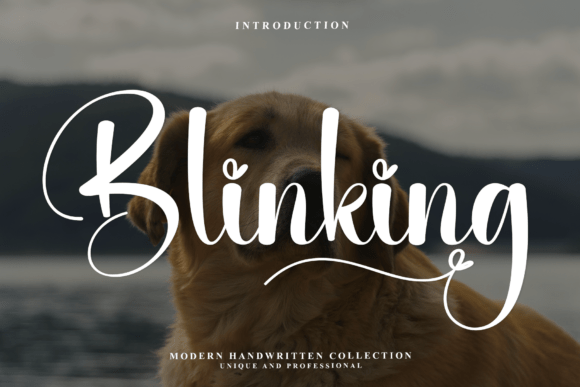 Blinking: A Script Font with Heart