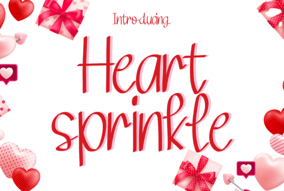 Heart Sprinkle: Crafting Connections with a Handwritten Script Font