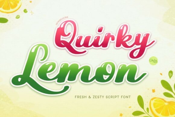 Quirky Lemon: A Fresh Take on Handwritten Fonts