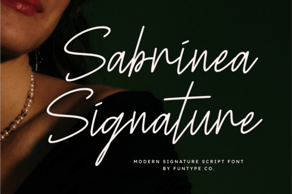 Sabrinea Signature: The Modern Script Font for Authentic Design
