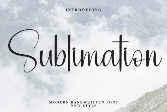 Sublimation: A Modern Script Font for Elegant Branding